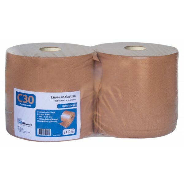 Rotolo Carta Avana C30, 2 Rotoli da 800 strappi